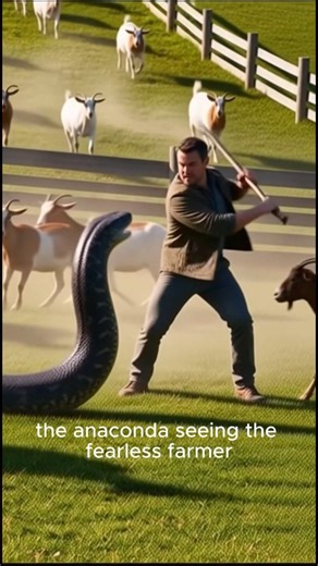 Rescue Goat's Form Giant Anaconda#shorts #snakevideo #rescue #animals #shortvideo #shortsfeed