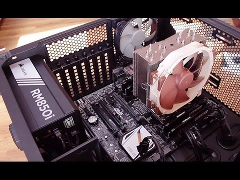 How to install LGA 2011-V3, X99 CPU & Noctua NH-U14S, Corsair RM850i + GTX980 Ti on 400C Case
