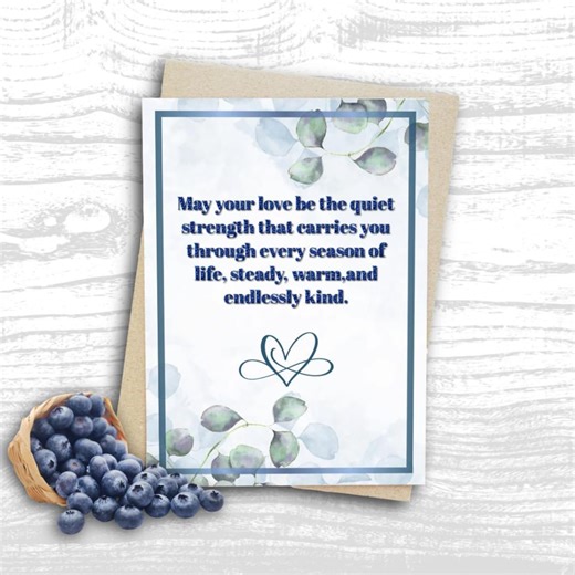 Blueberry Wedding Quote Card – Botanical Love Blessing (digital Download 5x7 Inches) - Etsy Australia