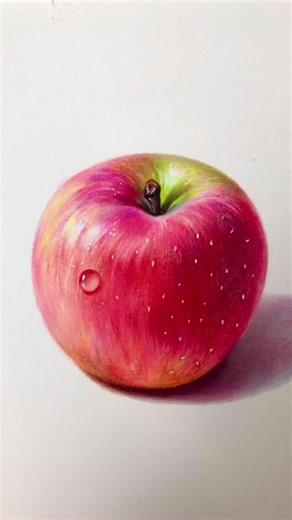 Easy apple drawing tutorial🍎#drawing #arttok #apple #appleart #sketching #sketchingtutorial #sketch #colorpencil #colorpencilart