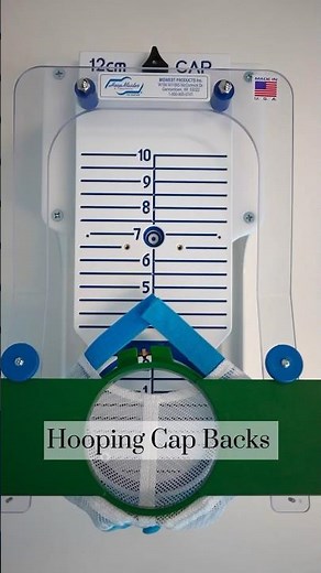 Hooping the back of caps with the HoopMaster Cap Back Fixture! For machine embroidery.