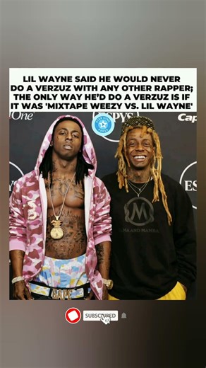🔥 LIL WAYNE SAYS HE'D ONLY DO A VERZUZ AGAINST HIMSELF! 😤🎤👑 "Mixtape Weezy vs. Lil Wayne"#shorts