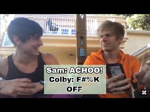 Sam and Colby sneezing (funny)