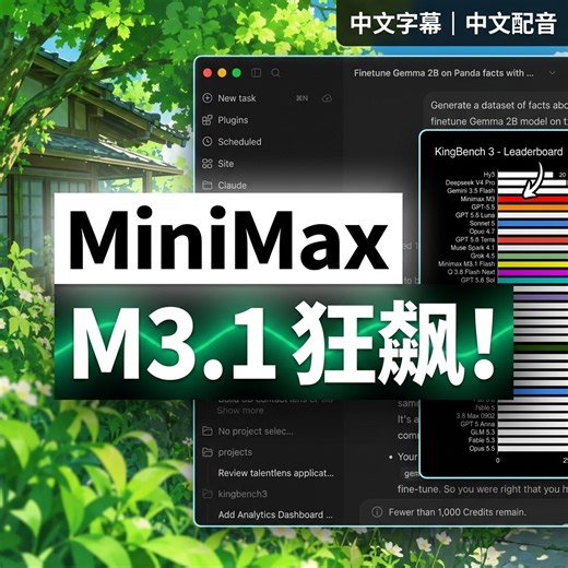 Minimax M3.1 Flash 实测：分数很高，但实际生成表现到底稳不稳？