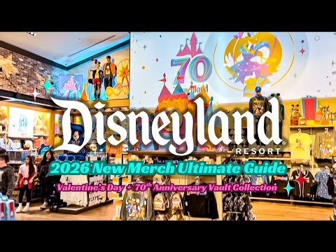 NEW Disneyland Merch! 💖 Valentine’s Day Finds + 70th Anniversary | World of Disney Shopping Vlog
