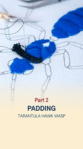10K views · 187 reactions | Second part of the padding. Soft thread padding to define the shape of the wasp's back. #tarantulawasp #padding #stitches | Alexandrina Dordea | Facebook