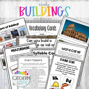 Building Study Supplements Creative Curriculum Preschool w/ Math-ELA Activities