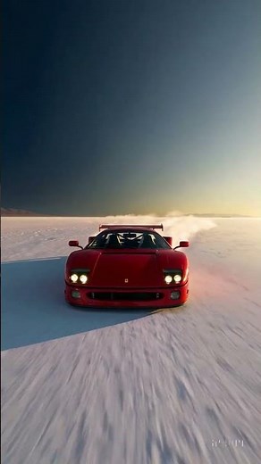 Ferrari F40 in the Salt Desert | Cinematic Drive AI