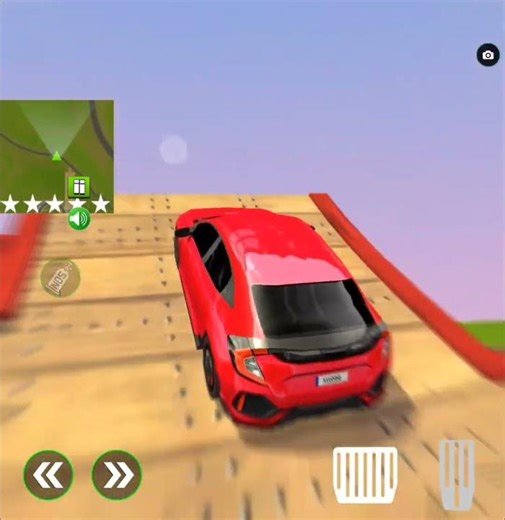 Mega Ramp Honda Civic Car Stunt Grand Goat Simulator Android Gameplay.