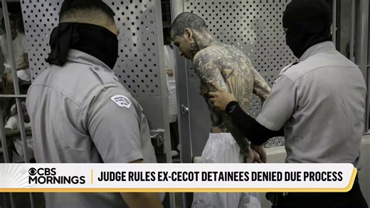 A federal judge ruled that more than 100 Venezuelan men who were deported from the U.S. to El Salvador in March were denied due process. The judge’s opinion said the Trump administration must either bring them back to the U.S. or facilitate a hearing that would satisfy the men’s right to a day in court. The Trump administration accused those men of being gang members. The men were deported to CECOT, a notorious mega-prison in El Salvador. That prison was supposed to be the subject of a report th
