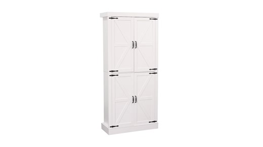 Watch Installation Video of Farmhouse Kitchen Pantry Cabinet on Amazon Live