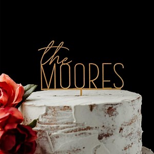 Personalized Wedding Cake Topper: Modern Mr & Mrs Acrylic Decor - Etsy