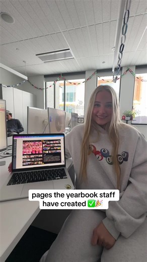 yearbook class hard at work!! here’s a sneak peak of some pages we have done!