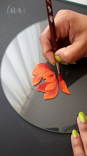 How To Paint on Glass #paintingglass #glass #painting #flowers | Colors N Shades-The magical Rendering