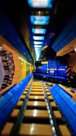 Underground Lego cargo train. #lego #legotrain #legodiorama #legocity #legomoc #legoideas #afol