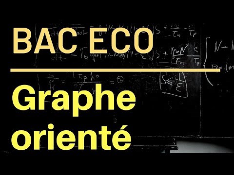 Graphe orienté exercice corrigé Bac économie