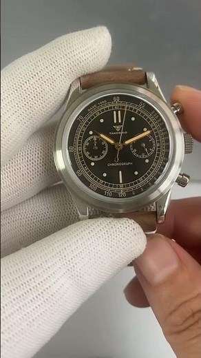38mm Quartz Pilot Tandorio TD911 Chronograph