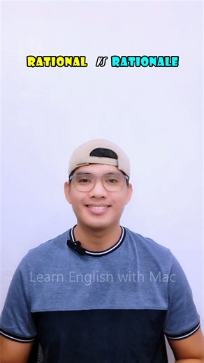 rational VS. rationale #English #englishlearning #englishlanguage #englishvocabulary #englishgrammar #englishonline #englishtips #IELTS #TOEFL #TOEIC #ingles #tefl #EFL #tesol #esl #learnenglish #vocabulary #englishvocabulary | Learn English with Mac