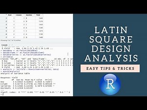 Analysis of Latin Square Design using R