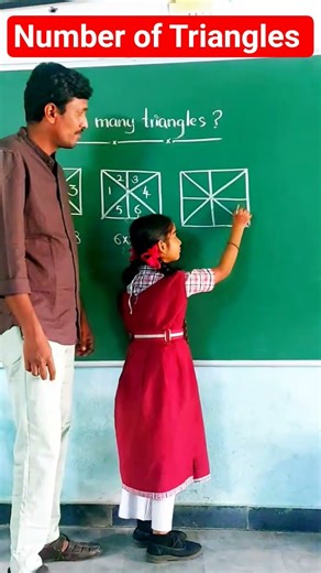 How many triangles/ iq test / innovative ideas #govtschool #knowledge #trending #youtubeshorts