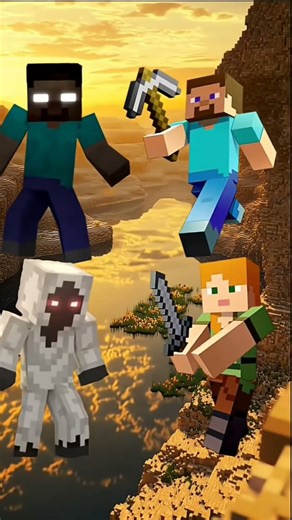 Herobrine and entity 303 Vs Notch and Null #shortsfeed💀#minecraft 🔥#viral 😈#viralshort 💯💯