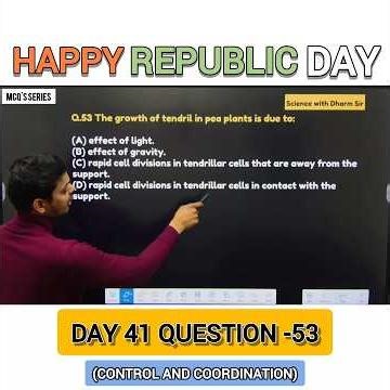 Day 41 | MCQ–53 | Control and Coordination | 60 Days – 300 Questions