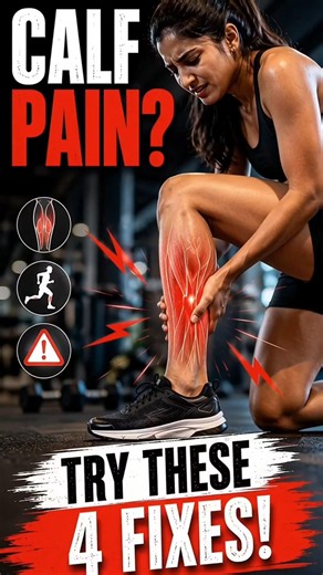 Calf Pain Relief in 2 Minutes | 4 Easy Exercises at Home | ‪@Gharpefitness-pro‬ #fitness