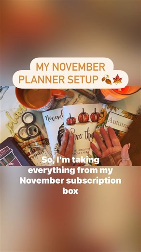 When you have so many beautiful planning supplies it makes setup easy ... and a hard 😂 But I think I nailed it. This month I'm working in Stella A5 (black, buttery soft traveler's notebook) and adorning it with my fall charms, sunflower, pie and pumpkin. If you want to sign-up for December's Sub Box be sure to subscribe by November 10th. Link to store to get your supplies in bio! #Plannerperfect #jennypenton #planning #community #travelersnotebook #planningaccessories | Planner Perfect