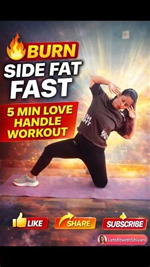Burn Side Fat Fast 🔥 | 5 Min Love Handle Workout (No Gym)