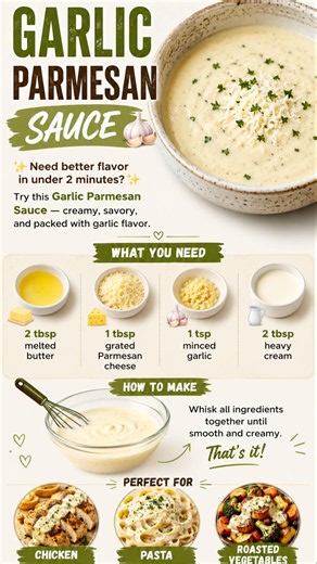 Garlic Parmesan Sauce — creamy, savory, and packed with garlic flavor #cheesedip