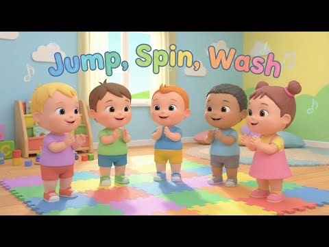Jump, Spin, Wash - Kids Joyful Songs