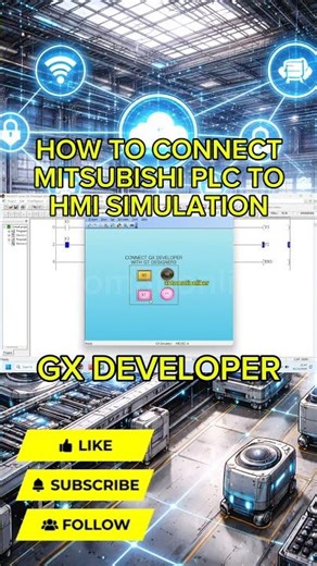 Learn PLC Programming Without Real PLC | Simulation #youtubeshorts #plc #mitsubishi