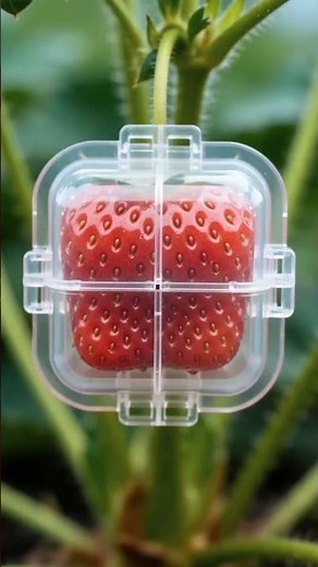 Watch This Strawberry Grow Into a Perfect Square! 🍓🟫 Crazy Mold Experiment