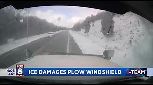 26K views · 304 reactions | In the video, you can see snow and ice fly off of one of the cars heading in the opposite direction. It was enough to do all that damage to the plow truck windshield. https://bit.ly/3sugTWP | Fox 8 News | Facebook