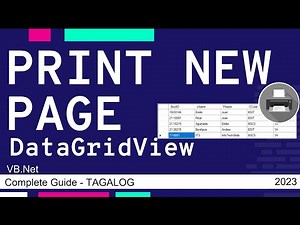 PRINT NEW PAGE FOR DATAGRIDVIEW | COMPLETE GUIDE - TAGALOG| VISUAL BASIC TUTORIAL