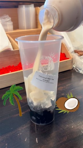 Bubble Tea Studio on Instagram: "So rich. So creamy. So coconutty. Our Coconut Milk Tea is sweet, smooth, and full of flavor. Add your favorite toppings and enjoy every sip — a must-try!"