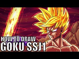 How to Draw Goku Super Saiyan 1 STEP-BY-STEP!