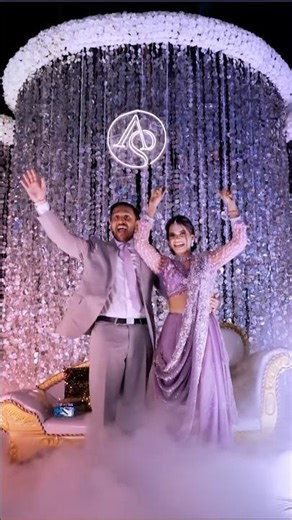 The beautiful couple takes center stage.