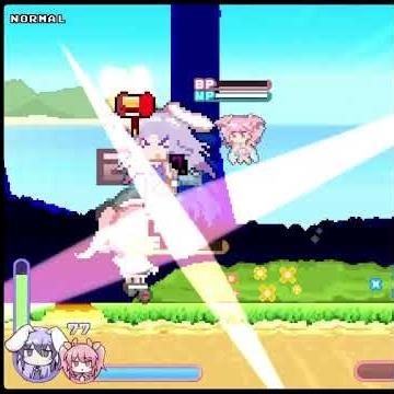 Playing Rabi-ribi boss fight Ashuri