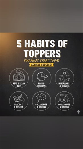 5 Habits of Toppers You Must Start Today #youtubeshorts