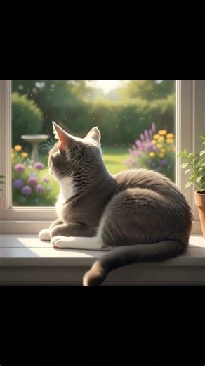 Peaceful Cat Resting in Sunlit Garden A Serene Moment Explained