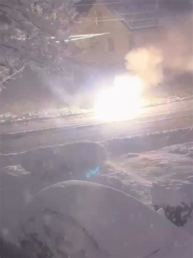 Power Line sparks catches on fire