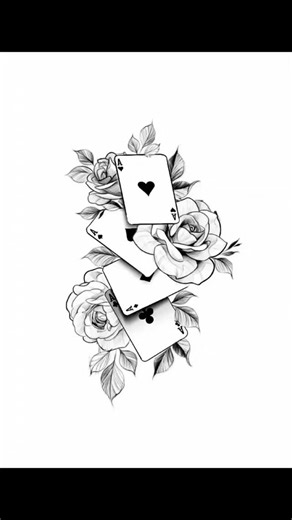 🎴💐 Falling cards and roses — black sketch style with a splash of watercolour. This one’s based on my client’s saying, “Deal with the cards you’re dealt.” Loved how this came together! 📍The Mad House 📩 DM to book #tattooartist #sketchtattoo #watercolortattoo #playingcardtattoo #rosestattoo #themadhouse #uktattooartist #customtattoo | Adele - Tattoo Artistry