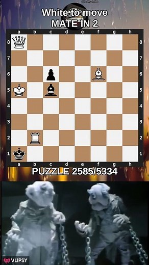The Most Beautiful Mate-in-2 You’ll See Today 💎 [Puzzle 2585/5334] #chess #puzzle #speed