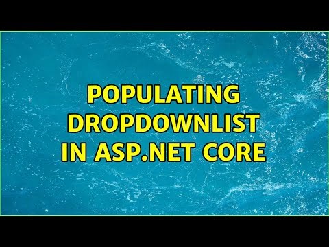 Populating dropdownlist in ASP.NET Core