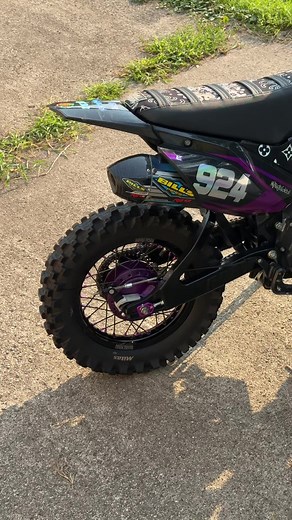 For how clean it is you wouldn’t believe how bad it gets beat 😂 #crf110 #pitbike #minis #bbr #bikebuild #honda #dirtbike