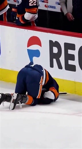 A player hits the boards😆