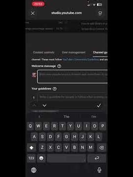 How to add Guidelines in your channel (Mobile Version)