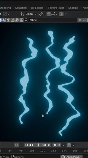 Stylized Lightning Made in Blender (No Simulation) #blender #3danimation