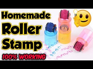 Homemade roller stamp || how to make roller stamp || diy roller stamp || Stamp making ||Sajal's Art